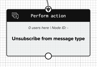 Unsubscribe from Message Type journey tile