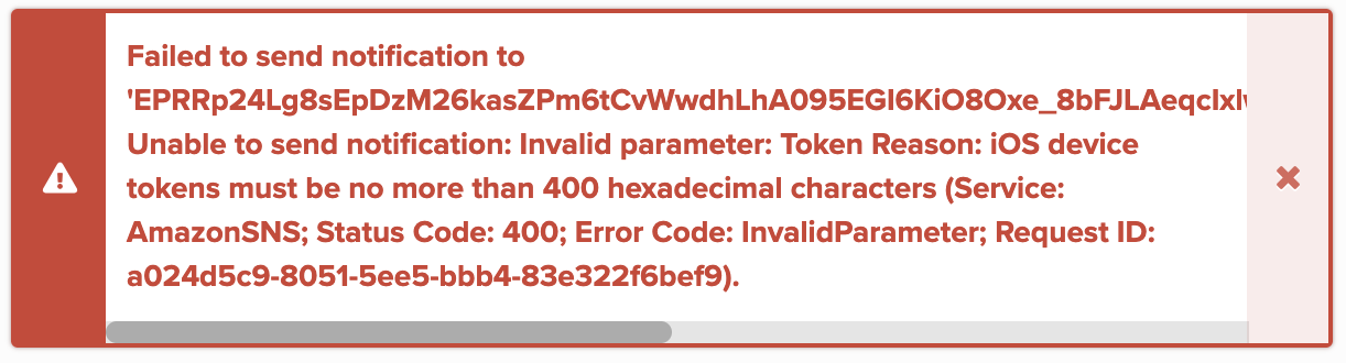 Invalid token error