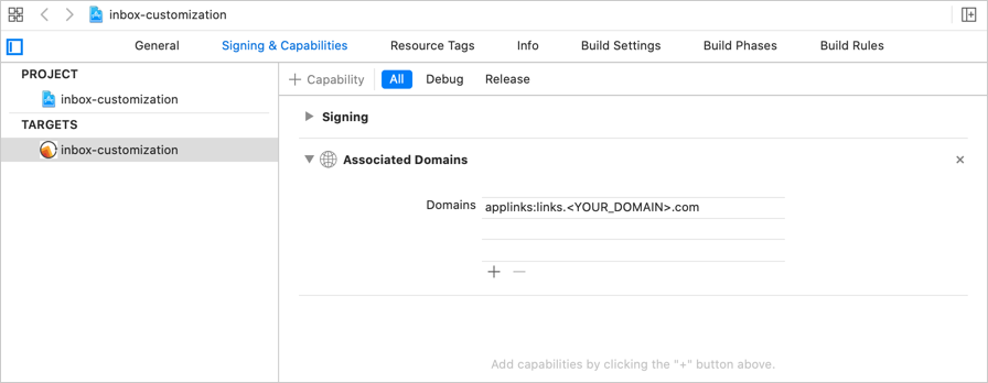 Associated Domains in Xcode