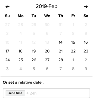 Selecting a date for in-app expiration